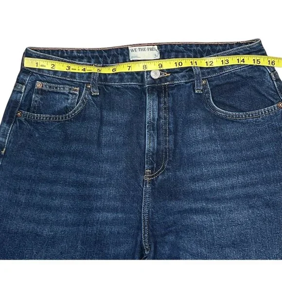 We The Free People The Pacifica High Rise Slim Straight Leg Jeans Women Size 31 - Picture 9 of 14